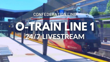 O-Train Line 1 (Confederation Line), Ottawa, Ontario, Canada | 24/7 Livestream!