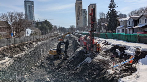 Snapshot between Corso Italia and Dow's Lake Stations - March 11, 2021