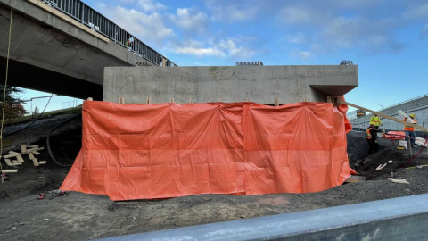 Snapshot of the Hunt Club Rail Overpass - October 30, 2021